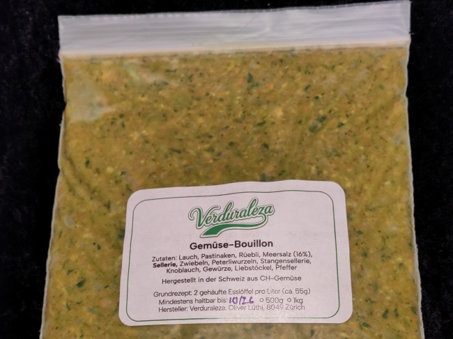 Gemüse-Bouillon 500g  im Druckverschlussbeutel (kompostierbar)