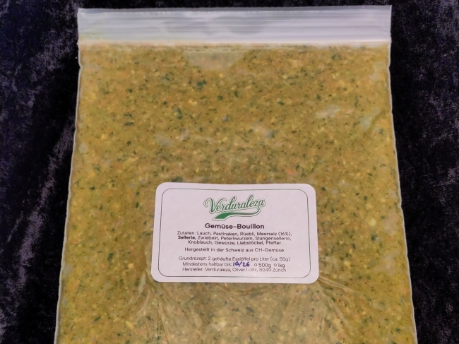 Gemüse-Bouillon 850g im Druckverschlussbeutel (kompostierbar)